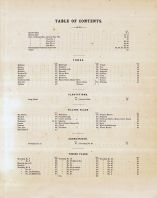 Table Of Contents, Hancock County 1881